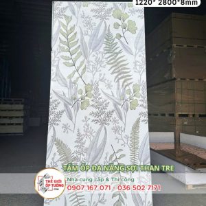 Tấm ốp tường than tre vẽ hoa JD19