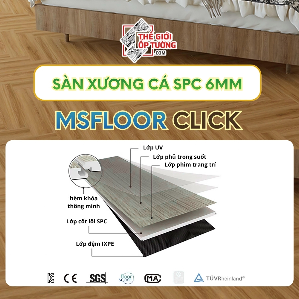 Sàn Gỗ Xương Cá SPC MSFloor 6mm 01