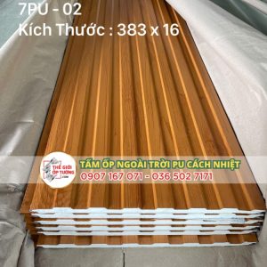 Tấm Ốp PU Lam Sóng Cách Nhiệt 06