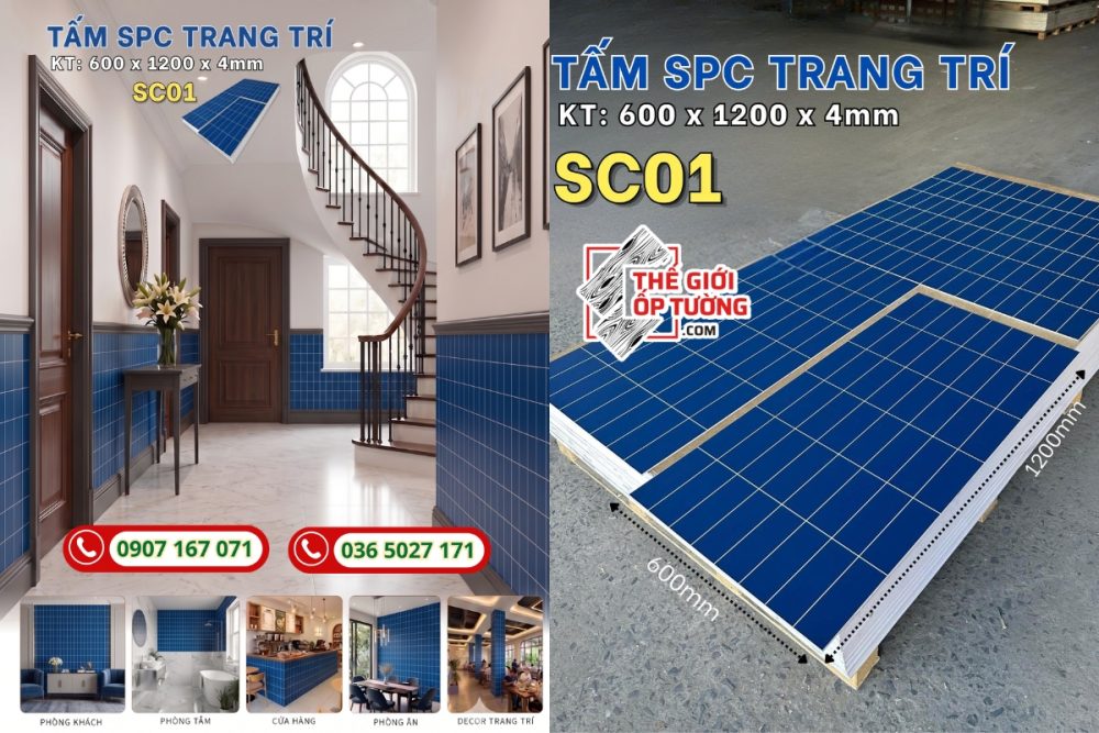 Tấm ốp trang trí SPC tại Thế Giới Ốp Tường