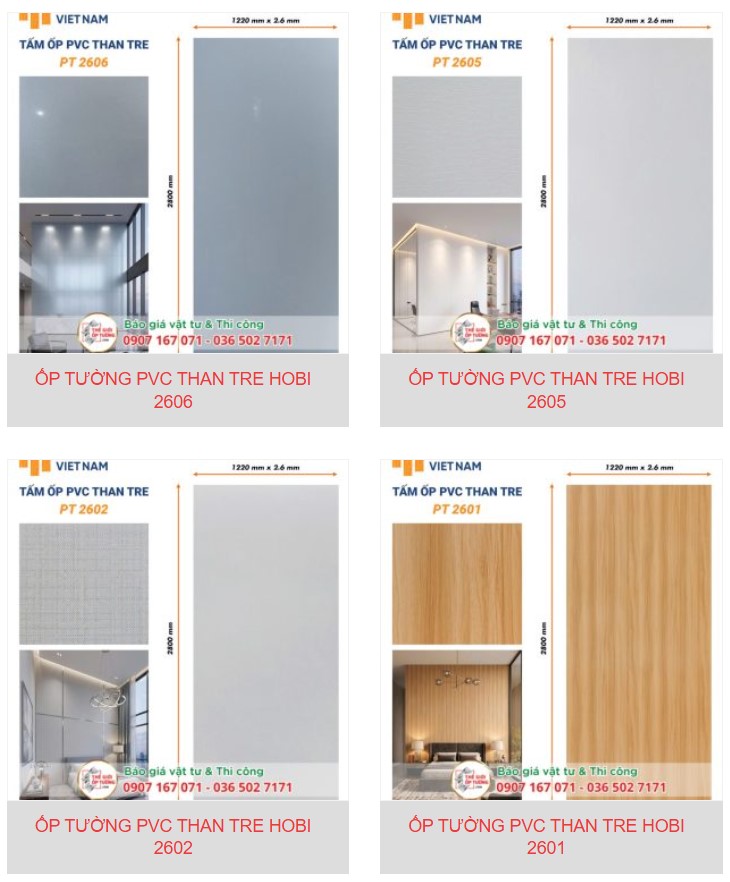 Ốp Tường PVC Than Tre HOBI