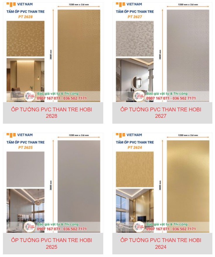 Ốp Tường PVC Than Tre HOBI