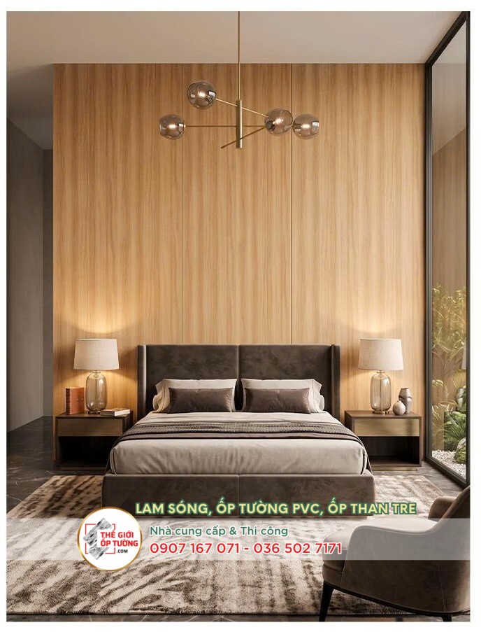 Thế Giới Ốp Tường - Cung cấp và thi công PVC phủ phim than tre HOBI