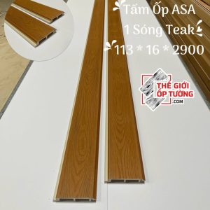 Ốp Gỗ Nhựa Composite Ngoài Trời ASA Lam 1 sóng TEAK