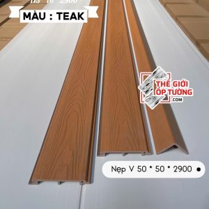 Ốp Gỗ Nhựa Composite Ngoài Trời ASA Lam 1 sóng TEAK